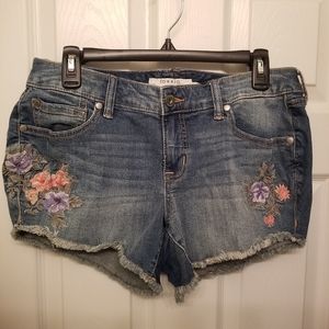 Torrid Embroidered Denim Shorts